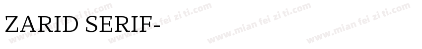 ZARID SERIF字体转换